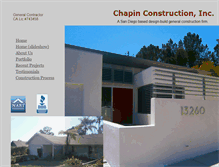 Tablet Screenshot of chapinconstructioninc.com